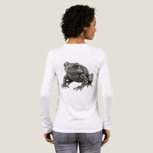 Camiseta Triblenda Escultura Mecánica Intrincada de Rana de Plata Cel