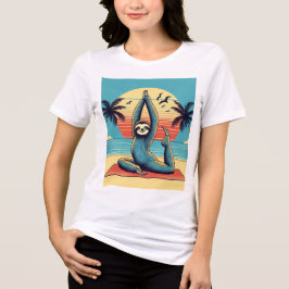 Camiseta Triblenda Eslovaco en el Unisex de la Posa del Yoga