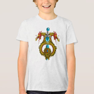 Camiseta Triblenda Espada con Emblema de Dragón