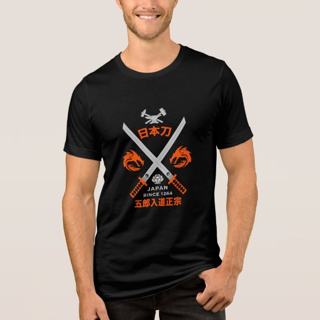 Camiseta Triblenda Espada Katana japonesa (Anverso)