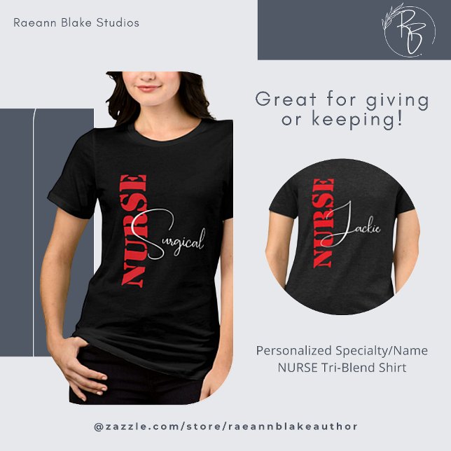 Camiseta Triblenda Especialidad personalizada/Nombre NURSE Carretera  (Subido por el creador)