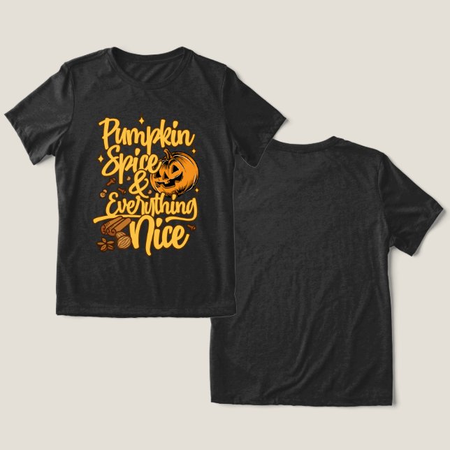 Camiseta Triblenda Especie de calabaza y todo bueno (Diseño Anverso y Reverso)