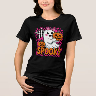 Camiseta Triblenda Espectacular Chica fantasma, calabaza Halloween Ka