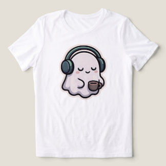 Camiseta Triblenda Espectacular Fantasma Con Café - Kawaii | SOLO BLA