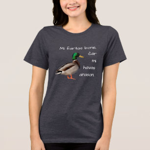 Camiseta Triblenda Esperanto: Mi fartas bone, ĉar mi havas anason.