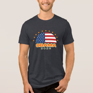 Camiseta Triblenda Esperanza de la bandera estadounidense de Obama 20