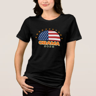 Camiseta Triblenda Esperanza de la bandera estadounidense de Obama 20