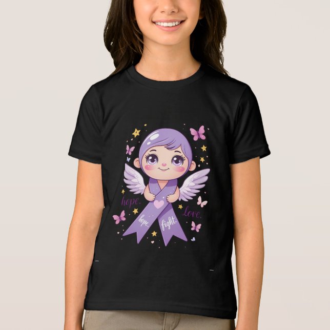 Camiseta Triblenda Esperanza para combatir el cáncer de páncreas (Anverso)