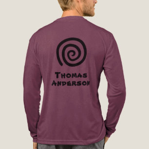 Camiseta Triblenda Espiral y nombre en negro, personalizado