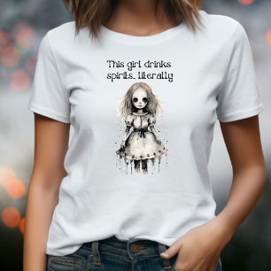 Camiseta Triblenda Espíritu asustado Chica Ghoul Halloween Stume