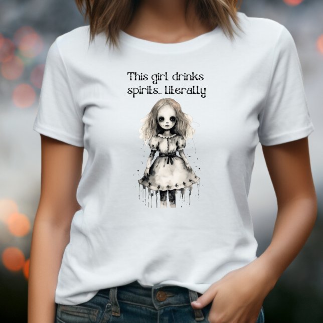 Camiseta Triblenda Espíritu asustado Chica Ghoul Halloween Stume (Subido por el creador)