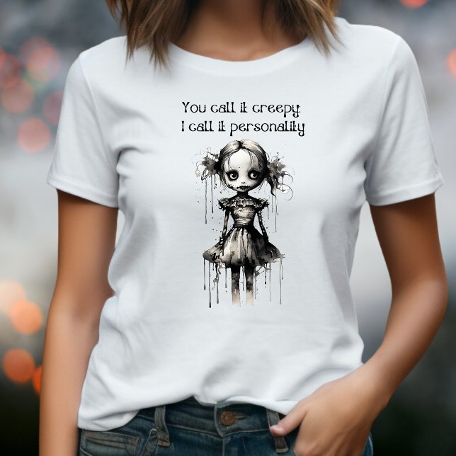 Camiseta Triblenda Espíritu asustado Chica Ghoul Halloween Stume (Subido por el creador)