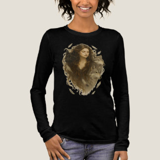 Camiseta Triblenda Espíritu salvaje - Mujer mística con lobos
