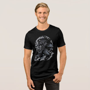 Camiseta Triblenda Espíritu Samurai: Fierce Ink Art Tri-Blend Tee