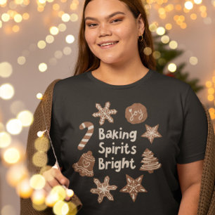 Camiseta Triblenda Espíritus mordaces Navidades brillantes Cookies Fe