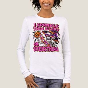 CAMISETA TRIBLENDA ESPOLVOREA ESTO – ESQUELETO DE HALLOWEEN