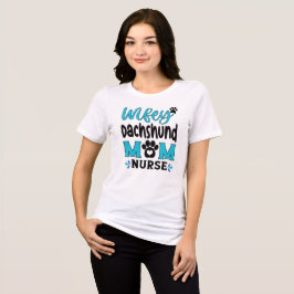 Camiseta Triblenda Esposa, madre de Dachshund, enfermera: Verde azula
