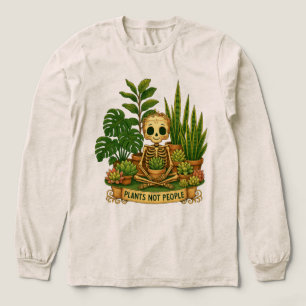 Camiseta Triblenda Esqueleto Amante de las Plantas Plantas No Perso