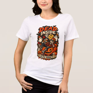 Camiseta Triblenda Esqueleto Divertido Muerto por Dentro Pero Todavía