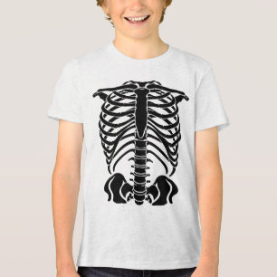 Camiseta Triblenda Esqueleto Negro Jaula de Costillas