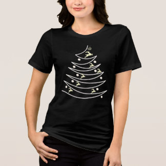 Camiseta Triblenda Esquema del árbol de Navidad para empleados del pe