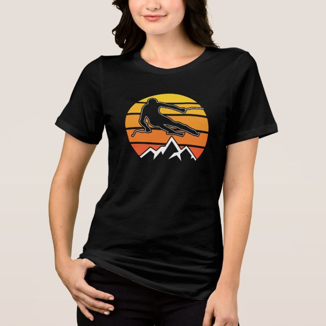 Camiseta Triblenda Esquí retro (Anverso)