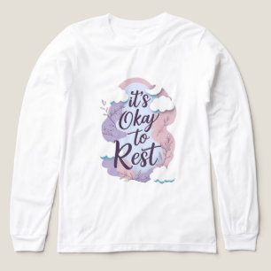 Camiseta Triblenda Está bien descansar - Tee de salud mental de autoc