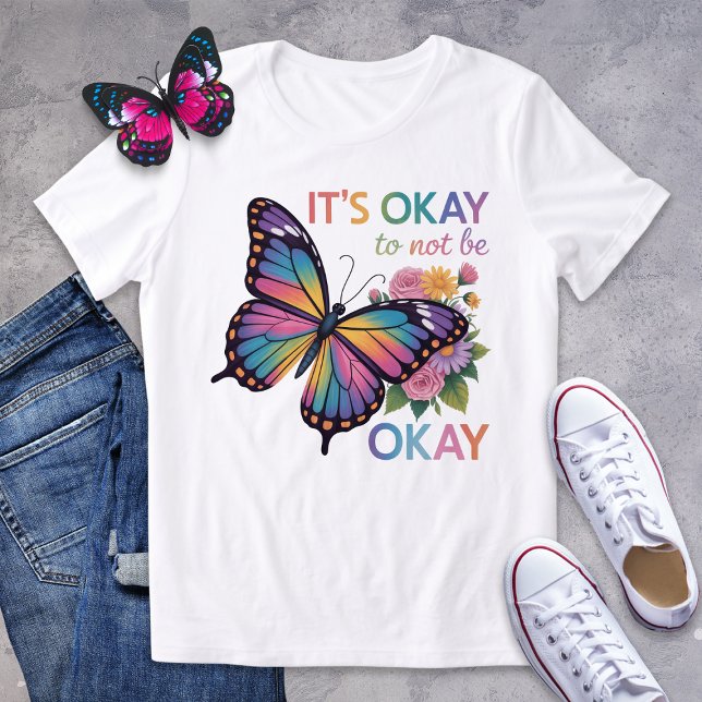 Camiseta Triblenda Está bien no estar bien mariposa (Subido por el creador)