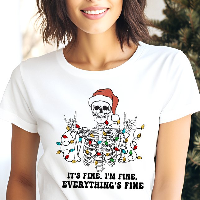 Camiseta Triblenda Está bien que sea Navidades de Skeleton divertidos (Subido por el creador)