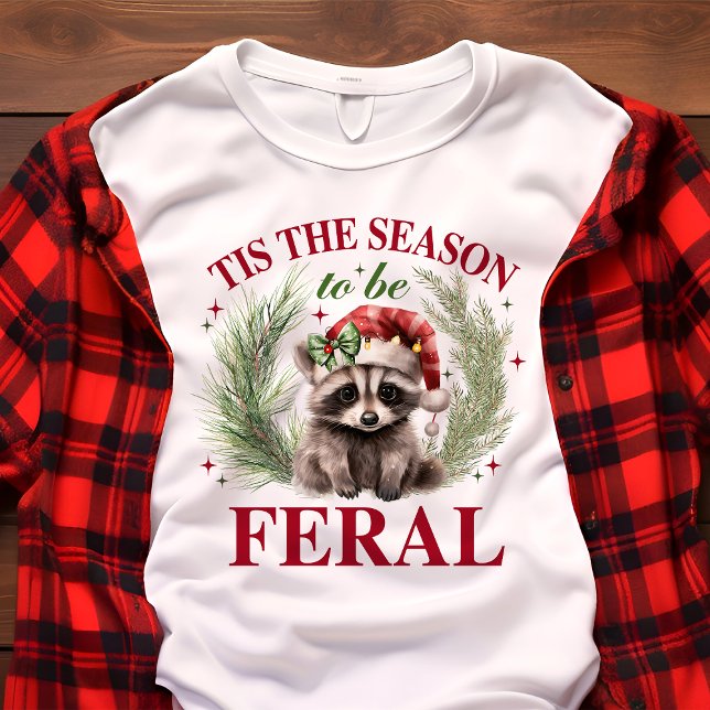 Camiseta Triblenda Esta es la estación para ser Navidades de Raccoon  (Subido por el creador)