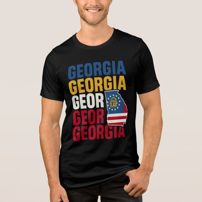 Camiseta Triblenda Estado de Georgia (Anverso)
