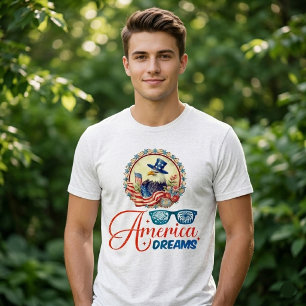 Camiseta Triblenda Estados Unidos del águila calva sueña patriota ind