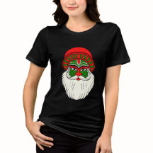 Estampa festiva india de Papá Noel