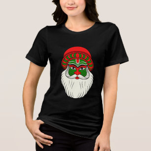 Camiseta Triblenda Estampa festiva india de Papá Noel