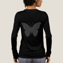 Camiseta Triblenda Estampado de mariposa en la parte trasera de mujer