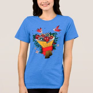 Camiseta Triblenda Estas flores son para usted mujeres clásico