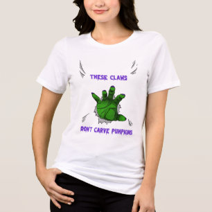 Camiseta Triblenda Estas garras no tallan calabazas Halloween Uñas