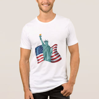 Camiseta Triblenda Estatua de la Libertad con ilustración de la bande