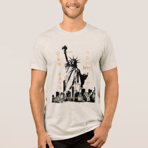 Camiseta Triblenda Estatua de la Libertad de Mens Manhattan Nyc de al