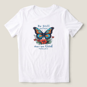 Camiseta Triblenda Estése quieto y sepa que yo soy Dios Versículo de 