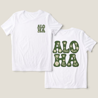 Camiseta Triblenda Estética de playa tropical retro Aloha personaliza