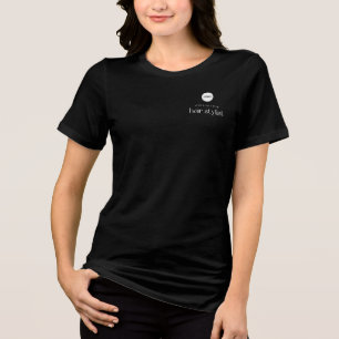 Camiseta Triblenda Estilista de cabello Nombre de empleado simple Log
