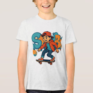 Camiseta Triblenda Estilo callejero de skater - Grafiti urbano Cartoo