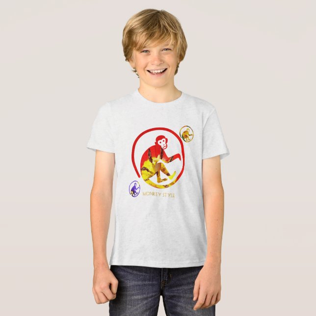 Camiseta Triblenda Estilo de los monos (Anverso Completo)