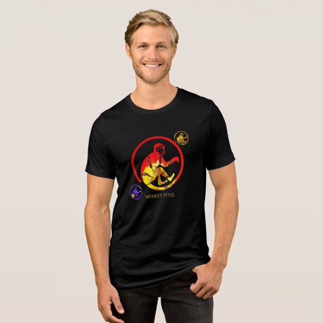 Camiseta Triblenda Estilo de los monos (Anverso Completo)