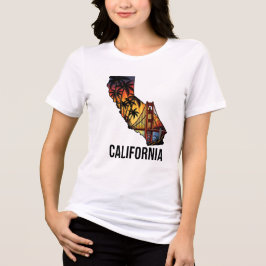 Camiseta Triblenda Estilo de tatuaje de esquema de estado de Californ