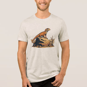 Camiseta Triblenda Estilo de vintage del Deert Lizard