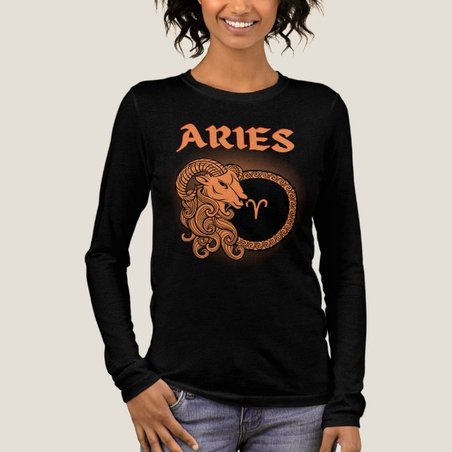 Camiseta Triblenda Estilo medieval Zodiac Aries (Anverso)