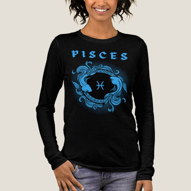 Camiseta Triblenda Estilo medieval Zodiac Pisces (Anverso)