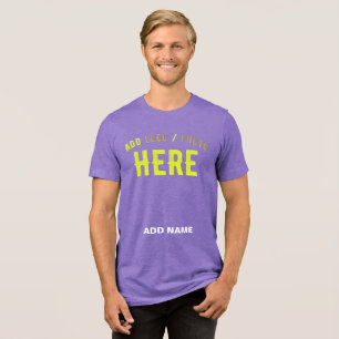 CAMISETA TRIBLENDA ESTILOSA MARCA MORADA PERSONALIZABLE VERIFICADA MO
